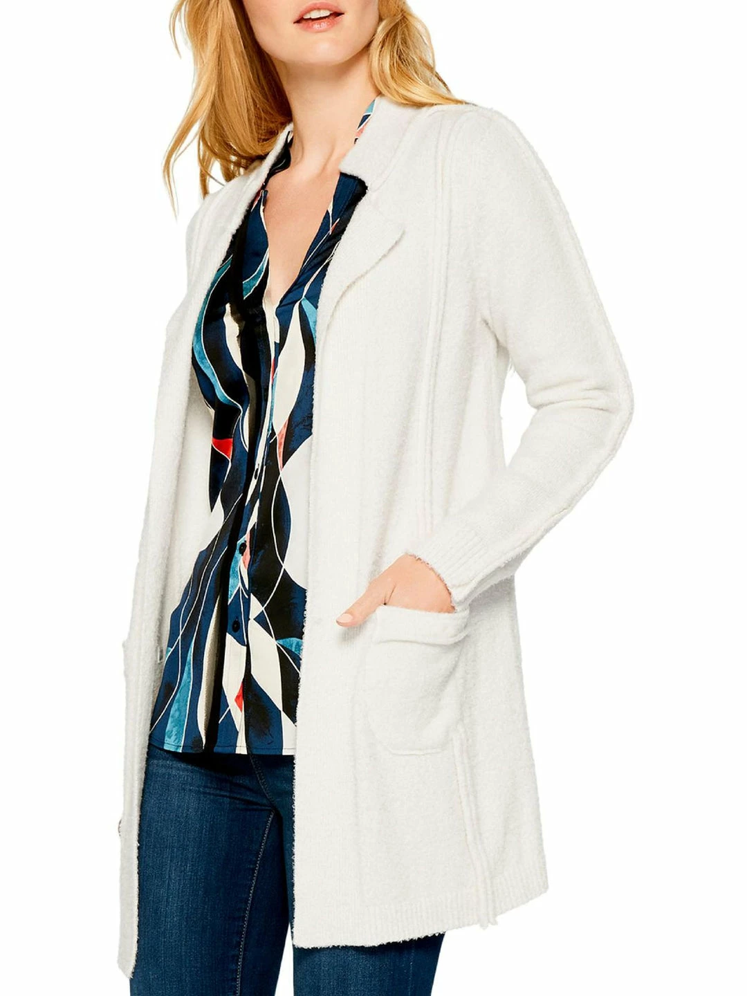 Top 10 🔥 Nic + Zoe Statement 👩 Womens Knit Midi Topper Jacket 🥰