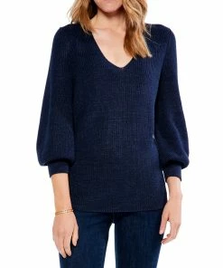 New 🛒 NIC+ZOE Shaker Knit V-Neck Sweater for 👩 women 😉