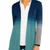 Best deal 💯 Nic + Zoe SkyTwirl 👩 Womens Striped Open Front Cardigan Sweater 🧨