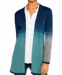 Best deal ๐ฏ Nic + Zoe SkyTwirl ๐ฉ Womens Striped Open Front Cardigan Sweater ๐งจ