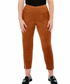 Budget 🌟 NIC+ZOE Seams Suede Slim Pant for 👩 women 🧨