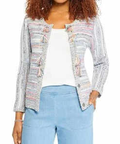 Cheap 💯 Nic + Zoe Taffy 👩 Womens Cardigan Tassels Jacket 😉