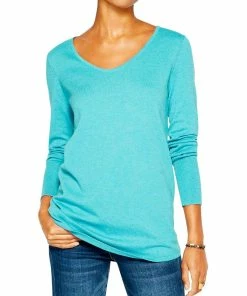 Promo 🤩 Nic + Zoe Vital 👩 Womens V Neck Marled Pullover Sweater ⭐