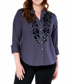 Budget ⭐ NIC+ZOE Plus Evening Glam 👚 Shirt for 👩 women ⭐