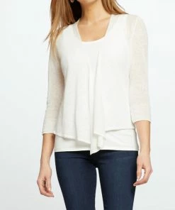 Flash Sale 😍 Nic + Zoe Lightweight 4-Way Cardigan in Paper White for 👩 women 🌟