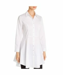 Best Pirce 💯 Nic + Zoe 👩 Womens Point Collar Panel Tunic Top 🎁