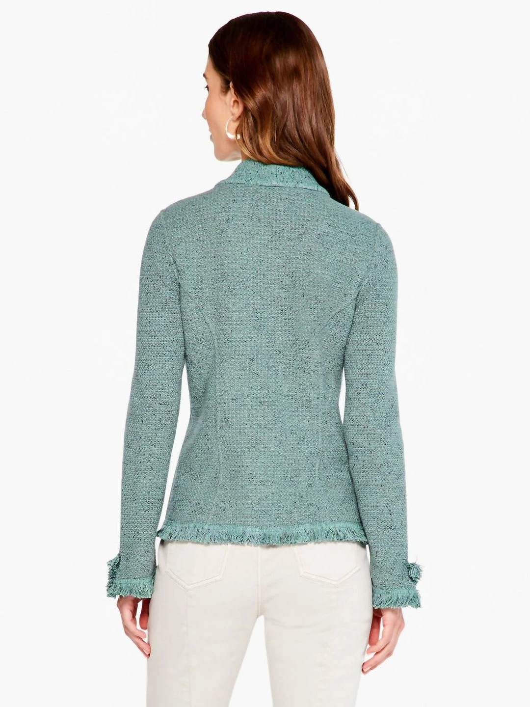 Best deal ๐ Nic + Zoe Collared Fringe Mix Jacket in Juniper for ๐ฉ women ๐ - Image 3