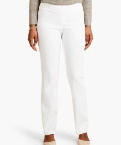 Top 10 ✔️ Nic + Zoe Polished Wonderstretch Straight Pant 31" Inseam in Paper White for 👩 women 🥰
