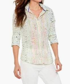 Best deal 👍 Nic + Zoe Dotty Crinkle Top in Yellow Multi for 👩 women 🌟