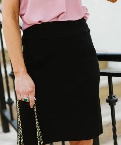 Promo 💯 Nic + Zoe Wonderstretch Pencil 👗 Skirt in Onyx Black for 👩 women 💯