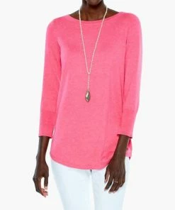 Best deal ๐ Nic + Zoe Vital Boatneck Sweater in Rose Quartz for ๐ฉ women ๐