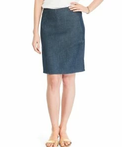 Best Sale 👍 NIC+ZOE Petite Seams To Be Denim 👗 Skirt for 👩 women 🔔