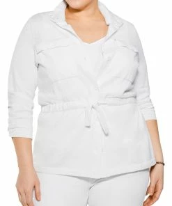Cheap 🎁 Nic + Zoe Plus 👩 Womens Collared Button Down 👚 Shirt Jacket 🛒