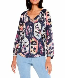 Best Pirce 😀 NIC+ZOE Medallion Mix Top for 👩 women 👏