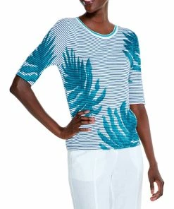 Hot Sale 🧨 NIC+ZOE Leaving Lines Linen-Blend Sweater for 👩 women ❤️