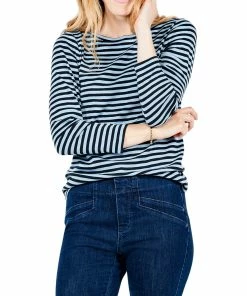 Budget 😉 NIC+ZOE Striped Bracelet Sleeve Boat T-Shirt for 👩 women ✨