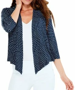 Deals 🎉 NIC+ZOE Petite Mixed Lines 4-Way Cardigan for 👩 women 👍