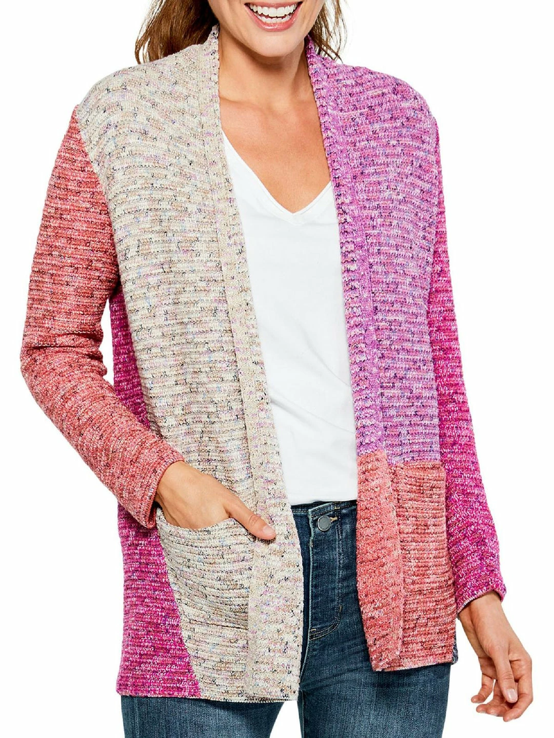 Best Pirce โจ Nic + Zoe Happy Zappy ๐ฉ Womens Knit Long Sleeves Cardigan Sweater ๐ฅฐ