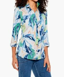 Best reviews of 👍 Nic + Zoe Scribble Vines Top in Green Multi for 👩 women 🔥