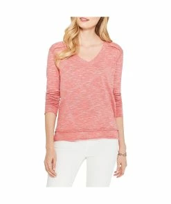 Discount ❤️ Nic + Zoe Weekend Warrior 👩 Womens V Neck Knit V-Neck Sweater 🔥