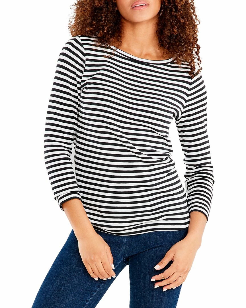 Hot Sale โ NIC+ZOE Striped Bracelet Sleeve Boat T-Shirt for ๐ฉ women โ