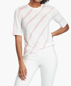 Best deal ❤️ Nic + Zoe Striped Groove Tee in Paper White for 👩 women 🔥