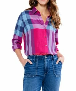 Wholesale 🛒 NIC+ZOE Petite Punchy Plaid 👚 Shirt for 👩 women ❤️