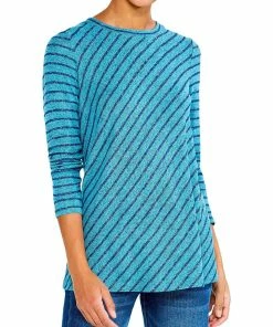 Coupon 🧨 Nic + Zoe 👩 Womens Knit Striped Blouse 🛒