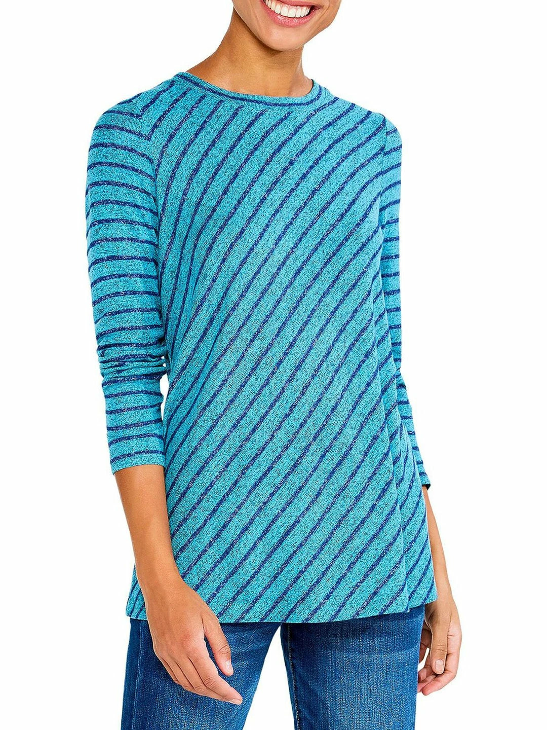 Coupon ๐งจ Nic + Zoe ๐ฉ Womens Knit Striped Blouse ๐