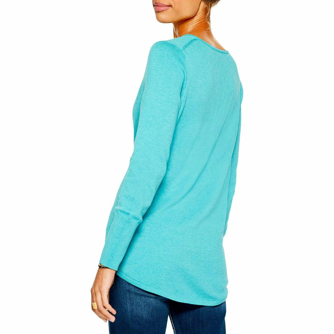 Promo ๐คฉ Nic + Zoe Vital ๐ฉ Womens V Neck Marled Pullover Sweater โญ - Image 2