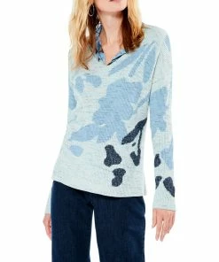 Cheapest 😉 NIC+ZOE Petite Breezy Leaves Sweater for 👩 women 😀