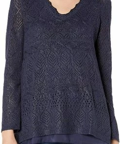 Buy 👍 Nic + Zoe Shine On Sweater in Dark Indigo for 👩 women 🤩