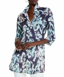 Cheap 😀 NIC+ZOE Denim Blooms Crinkle Top for 👩 women 🔔