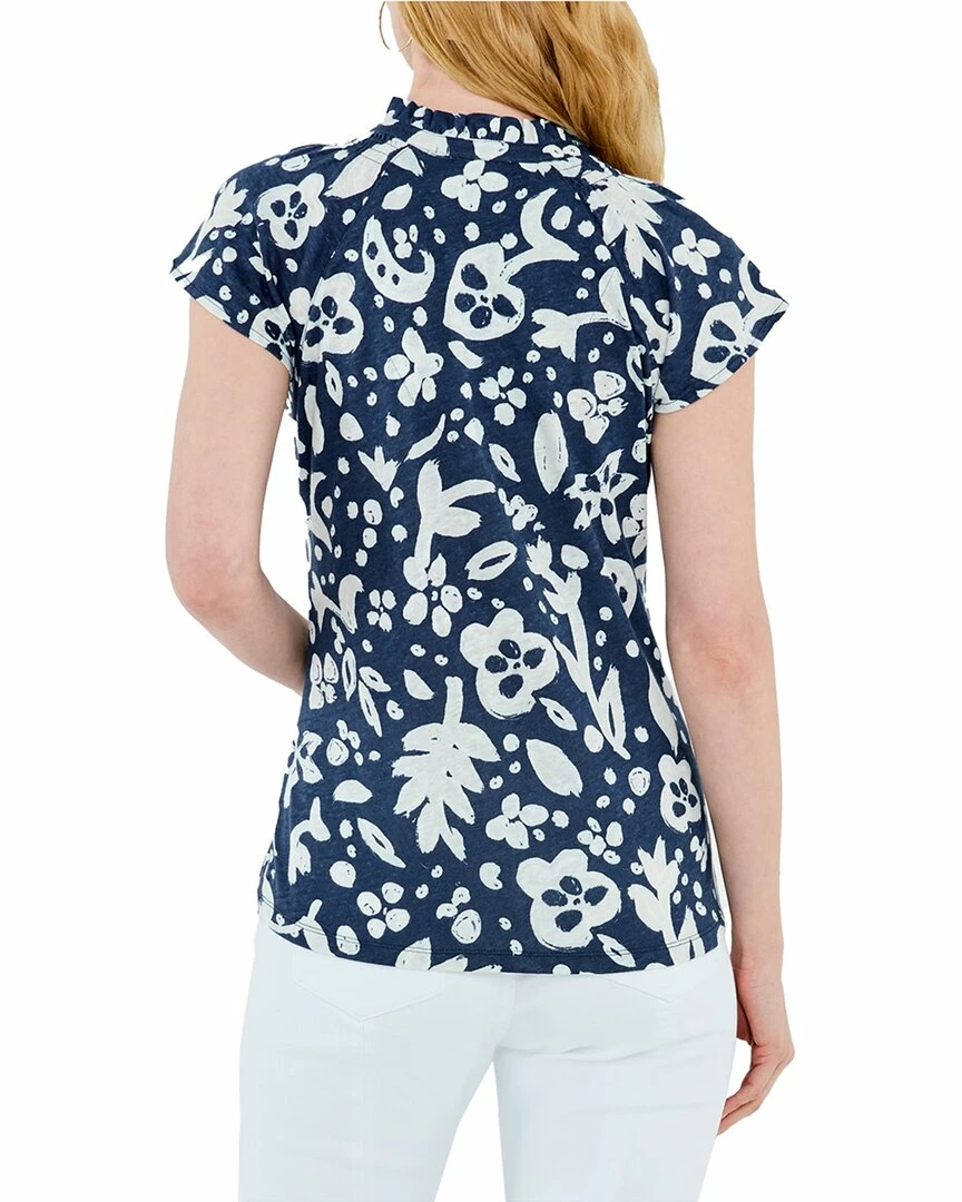 Best Pirce ๐ NIC+ZOE Moonlit Stamp Ruffle Linen-Blend T-Shirt for ๐ฉ women ๐ - Image 2