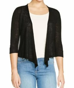 Hot Sale ✔️ Nic + Zoe 👩 Womens Linen Drapey Cardigan Sweater 🔔