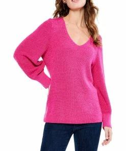 Top 10 ⭐ NIC+ZOE Petite Shaker Knit V-Neck Sweater for 👩 women 👍