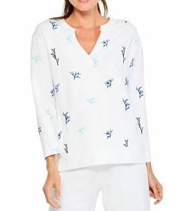 Best Pirce 👏 NIC+ZOE Petite Coral Reef Terry Top for 👩 women 🛒