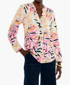 Hot Sale 🛒 Nic + Zoe Sunrise Floral Live In Top in Pink Multi for 👩 women 🎉