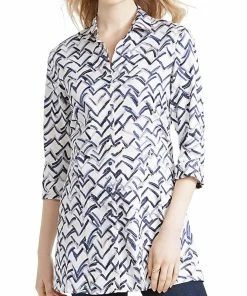 Top 10 🌟 Nic + Zoe Lookout 👩 Womens Printed Knee Button-Down Top 🎁